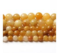 120 cuentas redondas de aventurina amarillo natural de 6 mm, 45 de ellas a granel, cristal energético para hacer joyas, pulsera DIY, 81 cm, 2 hebras
