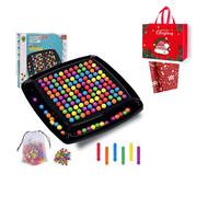 (120 cuentas) Regalo de Navidad 2025 48-241 piezas de cuentas Tablero de ajedrez de estrategia intelectual Tablero de ajedrez para niños y a