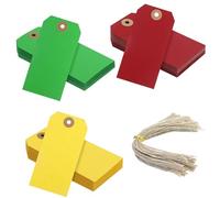 120 etiquetas de envío en blanco de 6 x 12 cm para colgar etiquetas de papel para etiquetar tarjetas de precios, etiquetas de precios, etiquetas para escribir con alambre