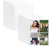 120 fundas para tarjetas de colección, protector de página fotográfica, bolsa transparente perforada A4, archivador de álbum transparente, bolsas para tarjetas coleccionables (10,7 x 15,2 cm) (B)