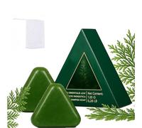 120 g - Champú sólido Nature Triangle - Champú Nature Seven Green Soap, champú sólido vegetal para el crecimiento y fortalecimiento del cabello, todo tipo de cabello, con red espumosa (2Pcs)