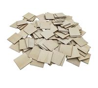 120 hojas de madera contrachapada de 5 x 5 x 0,2 cm, hojas en blanco de tilo sin terminar, tablero cuadrado de madera contrachapada para manualidades, dibujo, grabado