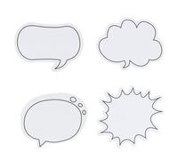 120 hojas de notas adhesivas en 4 formas de diálogo, notas adhesivas autoadhesivas de animales lindos para escuela, oficina y uso multiusos