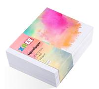 120 Hojas de Papel Acuarela, 300 g/m² Papel Acuarela Algodon Bloc Acuarela para Acuarela Gouache Acrílico (12,7 x 17,8 cm)