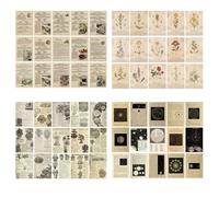 120 hojas de papel de scrapbooking vintage, papel creativo para decoupage, papel para álbumes de recortes, papel para manualidades, 4 estilos, papel de diseño para manualidades, diario y libro de