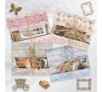 120 hojas Pegatinas Scrapbooking, Vintage Stickers Bullet Journal Flores Papel Material de Scrapbooking, Manualidades Álbumes de Recortes Decoración