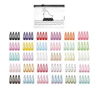 120 horquillas de colores y 1 bolsa de almacenamiento negra, pinzas antideslizantes para el pelo, bonitos broches para el pelo, pinzas de color caramelo, adecuados para niñas (4,8 cm)