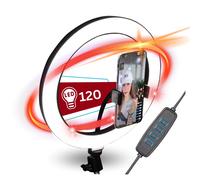 120 LED XL Anillo de Luz para Trípode Light Con Soporte Móvil Smartphone IPHONE