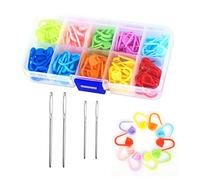 120 marcadores de puntadas para tejer con 4 agujas con ojos grandes, de malla de clip marcadores de plástico, ganchillo, para coser y álbumes de recortes