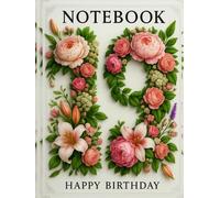 120 Page Grid Notebook - Happy Birthday 19: A Luxurious Floral-Themed Birthday Notebook for 19-Year-Olds