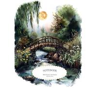 120-Page Lined Notebook, Sakura Full Moon: 8.5" x 11" Watercolor Pink Blossom & Moonlight Design - Perfect for Writing, School, Notes & Journaling