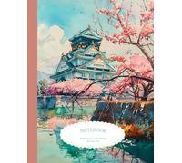 120-Page Lined Notebook, Tranquil Temple Bloom: 8.5" x 11" Japanese Temple and Sakura Design - Perfect for Creative Writing and Mindful Notes