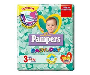 120 Pannolini Bambino Talla 3 Pampers bebé Dry Pañal Medida Midi BabyDry