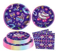 120 paquetes de accesorios para fiesta de patines de ruedas Let's Roll accesorios de cumpleaños para fiesta de patines de ruedas para 40 personas