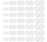 120 pares de broches de presión para coser, botones invisibles de 7/10/13/15/18 mm, accesorios de costura de plástico transparente para manualidades de ropa DIY.