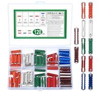 120 Pcs Fusibles de Continental, Fusibles Coche, Fusibles de Cerámicos, Fusibles de Coche Torpedo, Fusibles Europeos para Automóviles Coches Clásicos Antiguos(5A 8A 10A 16A 25A 40A)