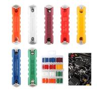 120 Pcs Juego de Fusibles de Esteatita, 8 Valores 5A, 8A, 10A, 16A, 20A, 25A, 30A, 40A, Fusibles Continentales Tipo Torpedo, Fusibles Vintage para Coches Clásicos