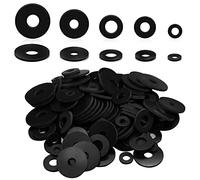 120 Pcs Kit de Manguera Arandelas Goma, 12/18/20/25/30mm Arandela Plana Goma Arandelas Goma para Pernos, Goma Separadores Pernos para Electrodomésticos Grifos