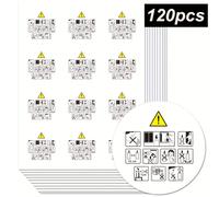 120 pegatinas de advertencia para velas blancas, pegatinas de etiquetas para velas hechas a DIY, pegatinas de etiquetas para uso seguro de velas