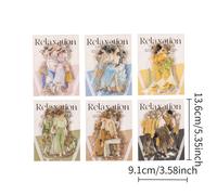 120 pegatinas de figuras de moda de PET de calidad (6 estilos), suministros autoadhesivos para diario de atuendos y álbum de recortes DIY