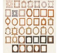 120 pegatinas de marco vintage para álbumes de recortes, diarios, pegatinas para álbumes de recortes, mini marcos de fotos, accesorios para álbumes de recortes, planificadores de diario y álbumes de