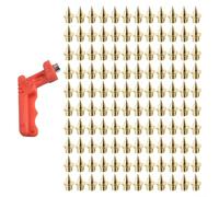120 picos de pista con aguja de acero de 14 pulgadas para reemplazo de zapatos, ofrecen un agarre superior para pista y campo, campo traviesa y campamento (oro 120 piezas)