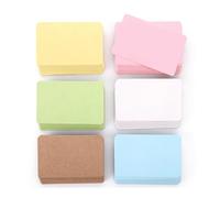 120 Pièces Fiche Bristol A5 Carte de Visite Personnalisée, Flash Cards Multicolores, Fiches Bristol pour Fiche de Revision, Jeu de Carte Vierge en Papier Kraft, 6 Couleurs Assorties, 9x5cm