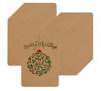 120 Piezas A6 Tarjetas Cartulina Kraft, 10.5 * 14.8cm 300g/m² Cartulinas Tarjetas Personalizadas Tarjetas para Escribir Dedicatorias Hacer invitaciones, Marrón