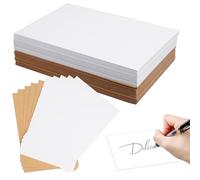 120 Piezas A6 Tarjetas de Papel Kraft, Cartulina Kraft Blanco Tarjetas Estudio 14,5 X 9,5 Cm, Tarjetas Postales en Blanco para Tarjetas de Felicitación de Bricolaje, Invitaciones de Boda, Invitaciones