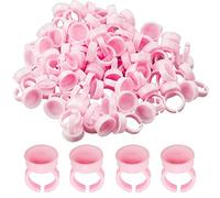 120 Piezas, Anillos Desechables,Anillos Pegamento Para Extensión Pestañas,anillo de pestañas en forma de corazón, soporte para extensiones pestañas, soporte para extensiones pestañas