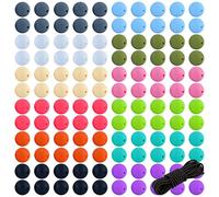 120 Piezas de Bolas de Silicona 12mm Con 5 Metros de Cuerda Elástica - Kit para Hacer Collar, Pulsera, Llavero y Cordones de Joyería