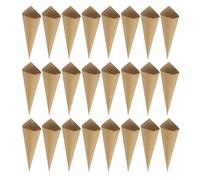 120 piezas de confeti de boda conos de papel kraft cónicos cono flor titular para fiesta pétalo pequeño ramo buffet marrón