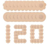 120 Piezas de Cubrepezones Desechables Forma Flor y Redonda, Ultra Finos y Transpirables para Mujer, Protección Discreta y Cómoda, Autoadhesivos Suaves para Uso Diario