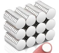 120 piezas de imanes de neodimio extra fuertes, 10x2mm, imanes pequeños y redondos para pizarra blanca, pizarra magnética, tablón de anuncios, nevera, manualidades
