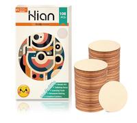 120 Piezas de Madera Sin Terminar Redondas, Recorte Rústico Natural, Etiquetas, Pendientes en Blanco, Fabricación de Tarjetas (1,96 Pulgadas)