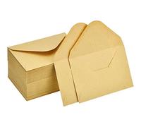 120 Piezas de Mini Sobres de Kraft Sobres de Tarjeta de Regalo Sobre de Tarjeta de Boda Fiesta Oficina Sobres de Aleta Clásica de Piezas Pequeñas, 4,4 x 3 Pulgadas