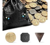 120 piezas de monedas DND de metal plateado y cobre para fichas DND, accesorios DND para jugadores de juegos de mesa DND, monedas falsas de ojos coloridos para juegos de mesa de cosplay