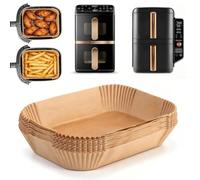 120 piezas de papel de horno Airfryer accesorios para Philips Airfryer 4000 Series Stacked Dual Basket, freidora de aire caliente, papel de horno Air Fryer, accesorios para Philips NA460 NA462 10L