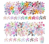 120 Piezas De Pegatinas De Uñas De Flores De Colores, Pegatinas Estéreo 3D, Pegatinas De Uñas De Vacaciones De Verano, Accesorios De Decoración De Uñas De Bricolaje.