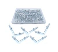 120 piezas de remaches ciegos de aluminio de 4,8 x 20 mm, con gran brida, remaches Popnieten, remaches de aluminio para vehículos, muebles y equipos mecánicos (plata)