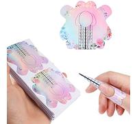 120 Piezas extensión de papel de plantilla extensión de uñas, Bandeja de papel de uñas, Nail Forms Gel UV, para extensiones de Gel Acrílico, Forma de Mariposa