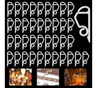 120 Piezas Gancho de Luce Plástico, Clips de Luz Navideña, Mini Gancho de Luces de Plástico para Navidad Luces de Cuerdas Gancho, Blanco, 5 x 2,3 CM