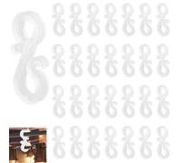120 Piezas Ganchos para Canalones de Techo para Cadenas de Luces, Mini Clips en S, Ganchos Colgantes, Soportes para la Navidad, Cumpleaños, Aniversario Decoración (Blanco)
