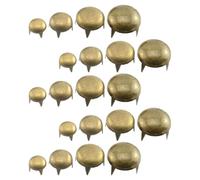 120 Piezas Kit de Pernos de Cúpula de Latón Estilo Punk Café | Remaches Acabado Metálico Vintage, Minimizan Arañazos, para Decoraciones Punk Rock y Cuero Artesanal