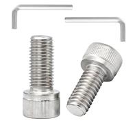 120 Piezas M3x10mm Tornillos de Culata Cilíndricos, Tornillos Cilíndricos con Hexágono Interior, Tornillos de Cabeza Plana, Acero Inoxidable A2 V2A, Rosca Completa, Tornillos Hexagonales con