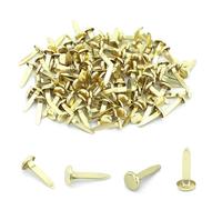 120 Piezas Tachuela Redonda Dorada,Mini Brad Paper Fasteners,Clips de Bolsillo con patrón Pushpin, Clips para Cartas de Papel para Escuela, Oficina, Manualidades (Dorado)