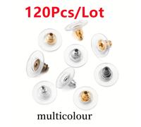 120 piezas/ Tapones de seguridad para aretes, topes de goma, accesorios de joyería, piezas DIY, tapones para orejas