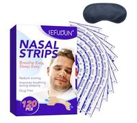 120 Piezas Tiras Nasales Antironquidos Tiras Nariz Respirar Mejor Tiritas Nariz Respirar Nasal Strips Deportivas, Tiras Nasales Anti Ronquidos y 1 Máscara Para Los Ojos
