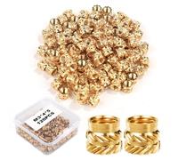 120 Piezas Tuercas de Latón para Impresión 3D,M3x4x5mm Insertos Roscados Tuercas de Latón Moleteadas Tuercas de Incrustación de Calor para Piezas de Impresión 3D Carcasa de Plástico