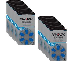 120 Pilas auditivas Rayovac 675 Extra Advanced/Pila auditiva PR44 / Pilas para audífonos / 675AE,A675,DA675,P675,PR675H